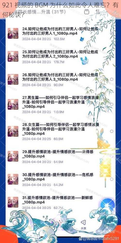 921 视频的 BGM 为什么如此令人难忘?有何秘诀?