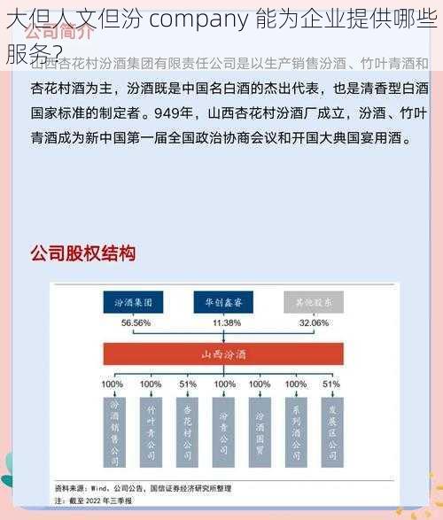 大但人文但汾 company 能为企业提供哪些服务?